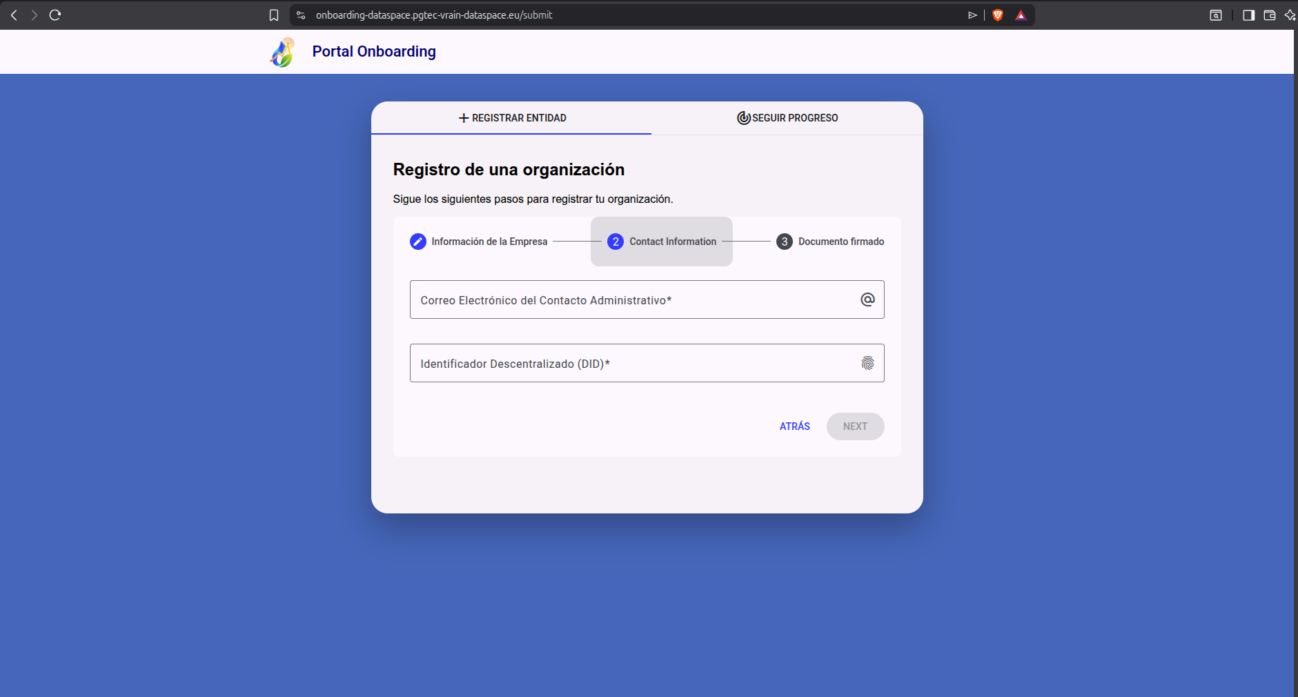 Onboarding Did